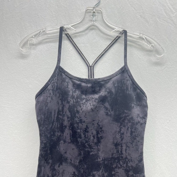 Lululemon Cool Racerback Size 4 Camo Black Grey Stretch - Picture 2 of 6